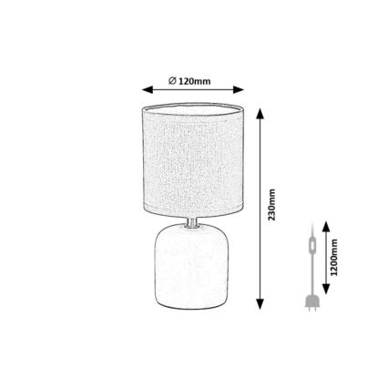 Rabalux - Laualamp 1xE14/40W/230V valge