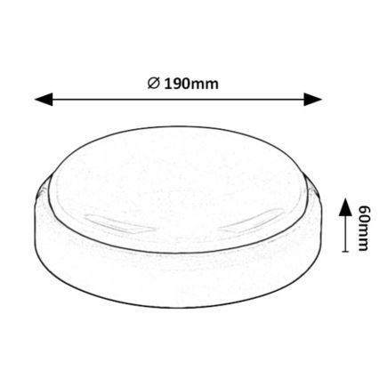 Rabalux - LED Väli laevalgusti LED/15W/230V IP54 must