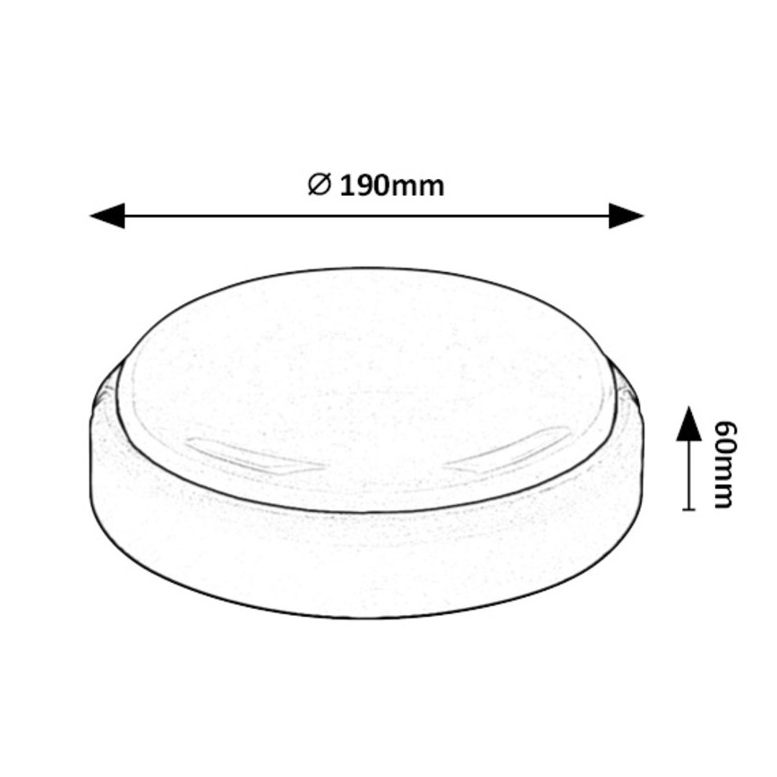 Rabalux - LED Väli laevalgusti LED/15W/230V IP54 must