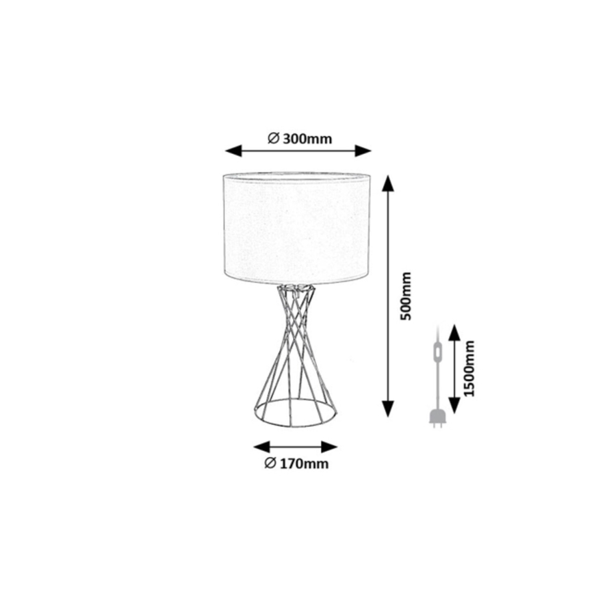 Rabalux - laualamp 1xE27/40W/230V must