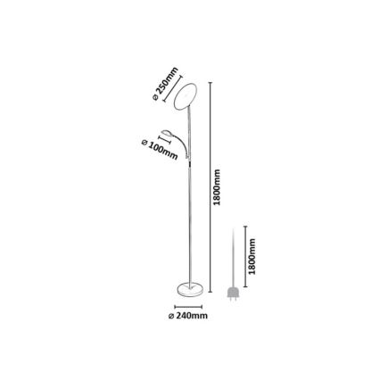Rabalux - hämardatav LED-põrandalamp LED/23W/230V 3000/4200/6500 must