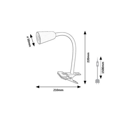Rabalux - laualamp klambriga 1xGU10/7W/230V oranž
