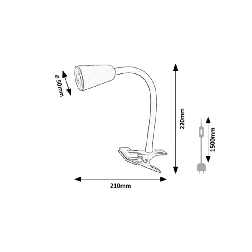 Rabalux - laualamp klambriga 1xGU10/7W/230V oranž