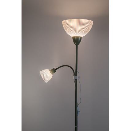 Rabalux - Põrandalamp 1xE27/60W/230V + 1xE14/25W roheline