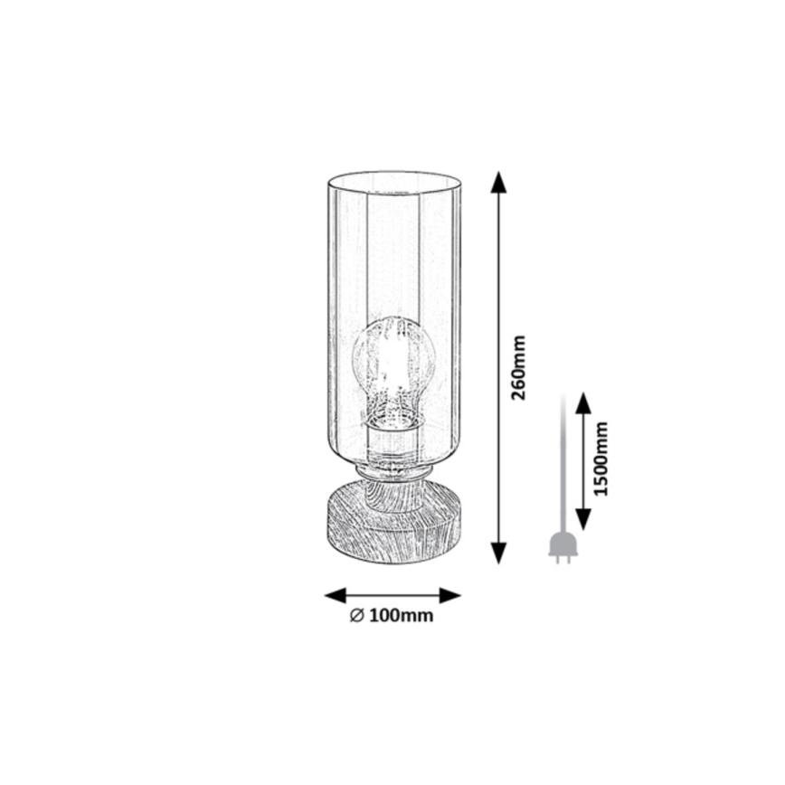 Rabalux - Laualamp 1xE27/25W/230V tamm