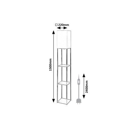 Rabalux - põrandalamp riiulitega 1xE27/40W/230V beež