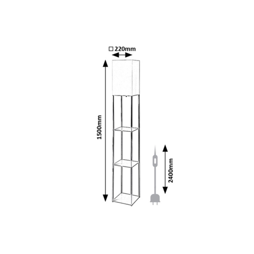 Rabalux - põrandalamp riiulitega 1xE27/40W/230V beež