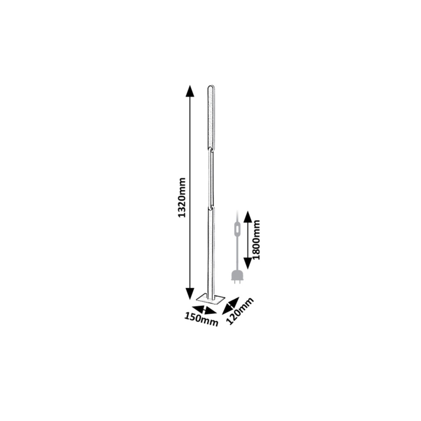 Rabalux - LED Hämardatav põrandalamp LED/33W/230V 3000/4000K must