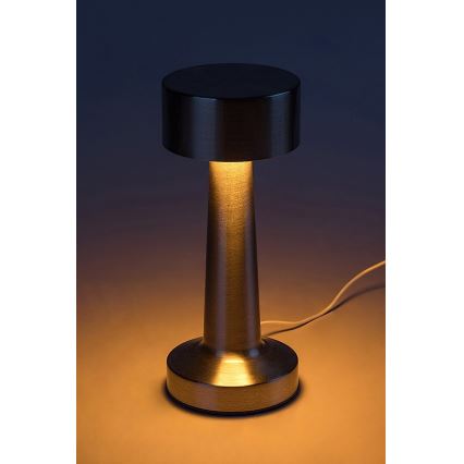 Rabalux - LED Puutetundlik laetav laualamp LED/2,7W/5V 1200mAh 3000/4000/6000K matt kroom