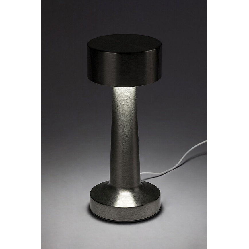 Rabalux - LED Puutetundlik laetav laualamp LED/2,7W/5V 1200mAh 3000/4000/6000K matt kroom