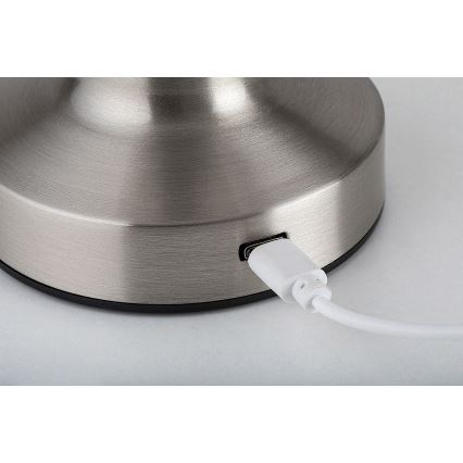 Rabalux - LED Puutetundlik laetav laualamp LED/2,7W/5V 1200mAh 3000/4000/6000K matt kroom