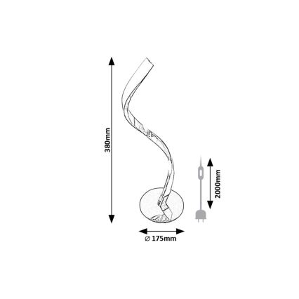 Rabalux - LED Laualamp LED/3W/230V 4000K läikiv kroom