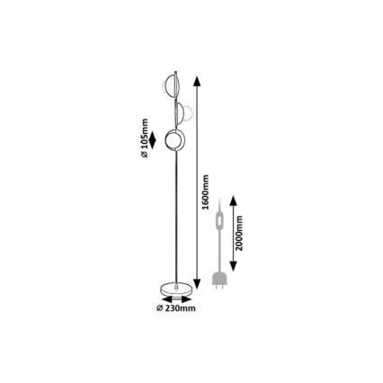 Rabalux - Põrandalamp 3xG9/5W/230V