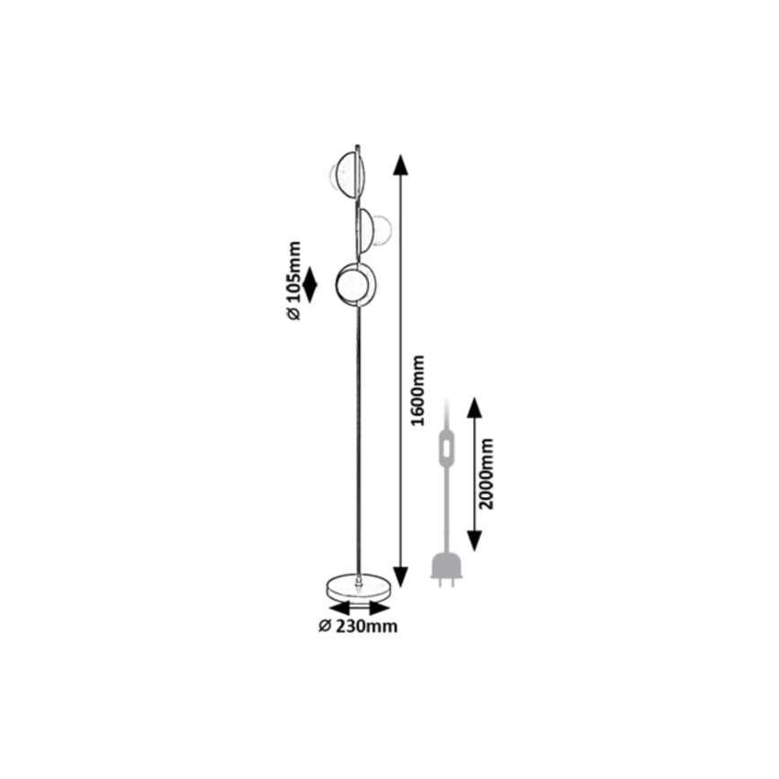 Rabalux - Põrandalamp 3xG9/5W/230V