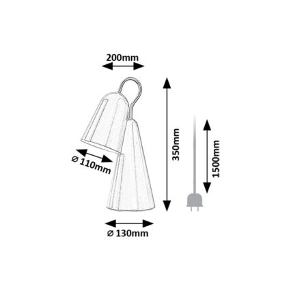 Rabalux - LED Laualamp 1xE14/4W/230V must