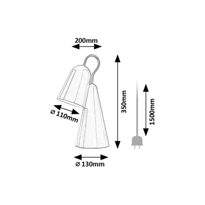 Rabalux - LED Laualamp 1xE14/4W/230V must