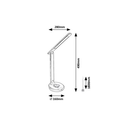 Rabalux - LED RGB Hämardatav puutetundlik laualamp LED/6W/230V 3000/4000/5000K must