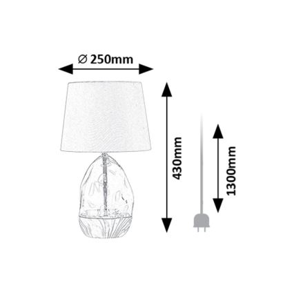 Rabalux - Laualamp 1xE27/40W/230V valge