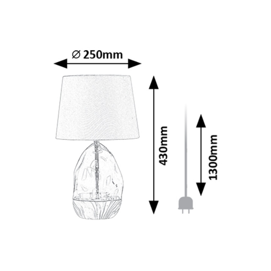 Rabalux - Laualamp 1xE27/40W/230V valge