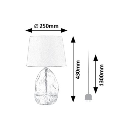 Rabalux - Laualamp 1xE27/40W/230V hall