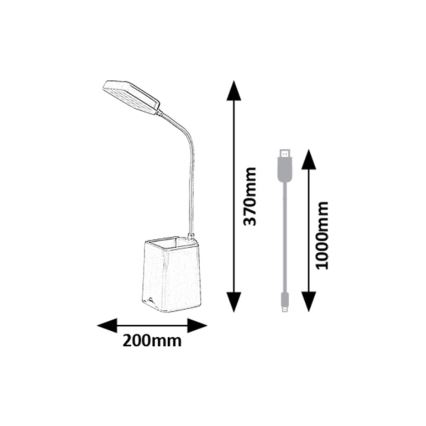 Rabalux - LED Hämardatav laualamp LED/6W/230V 5000K sinine