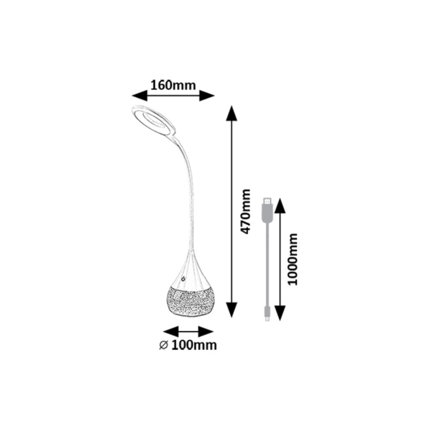 Rabalux - LED RGB Hämardatav laualamp LED/4W/230V valge
