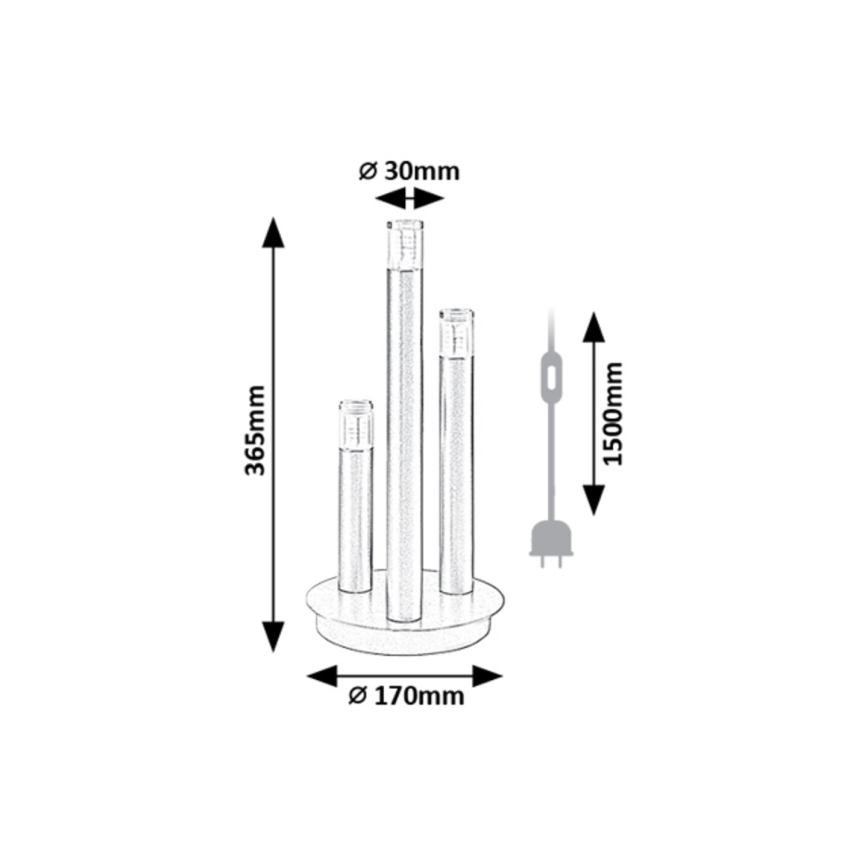 Rabalux - Laualamp 3xG9/5W/230V must