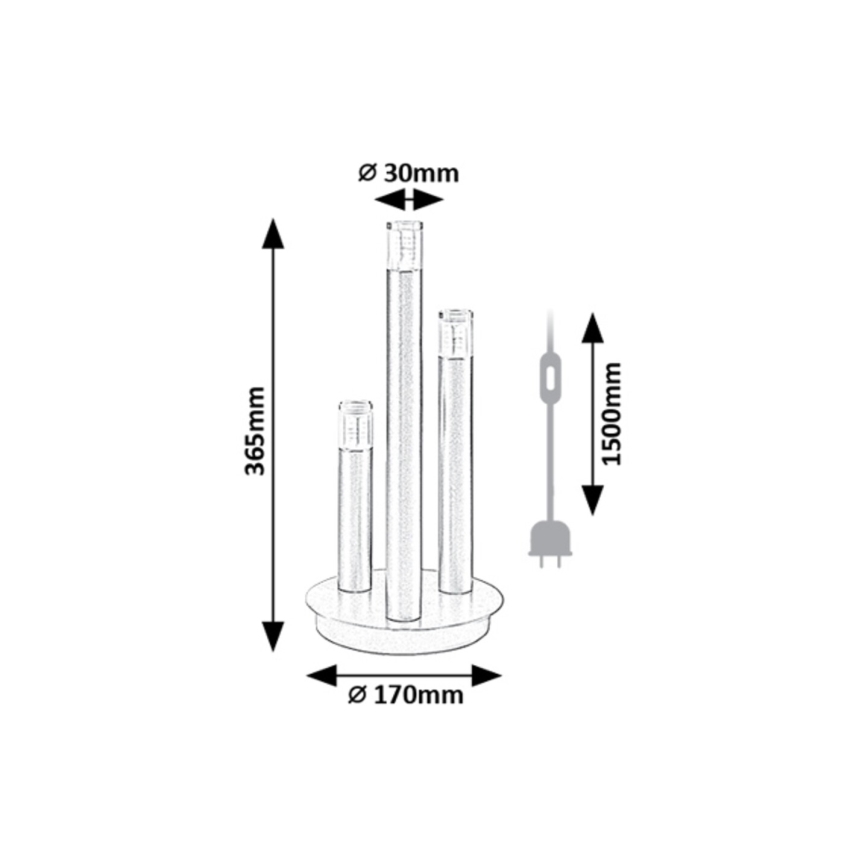 Rabalux - Laualamp 3xG9/5W/230V kuldne