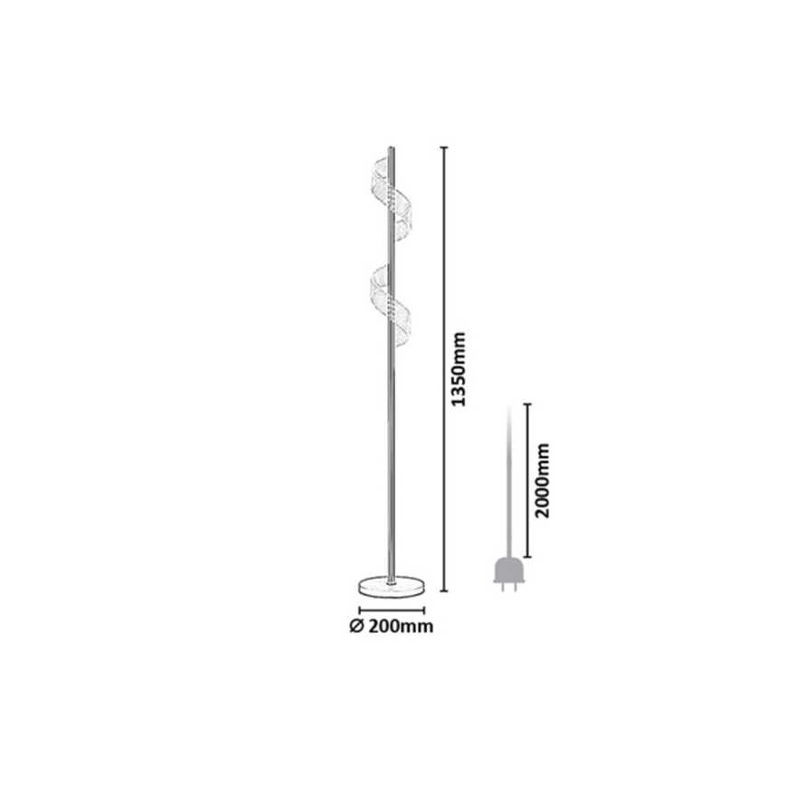 Rabalux - puutejuhtimisega hämardatav põrandalamp LED/12W/230V 3000K