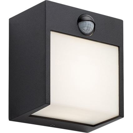 Rabalux -LED Väli seinavalgusti anduriga LED/12W/230V must IP44