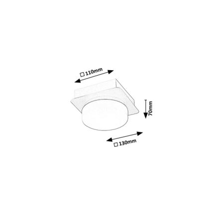 Rabalux - LED Laevalgusti vannituppa LED/5W/230V IP44 4000K must