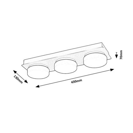 Rabalux - LED Laevalgusti vannituppa 3xLED/6W/230V IP44 must