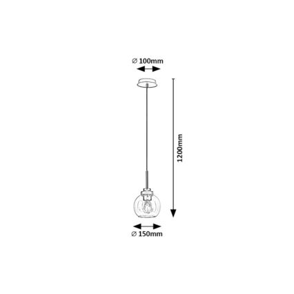 Rabalux - Lühter vannituppa 1xE27/15W/230V must IP44