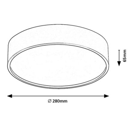 Rabalux - LED Laevalgusti LED/18W/230V IP44 4000K d. 28 cm must