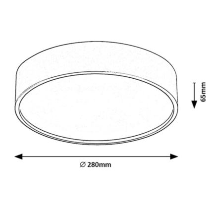 Rabalux - LED Laevalgusti LED/18W/230V IP44 4000K hõbedane d. 28 cm