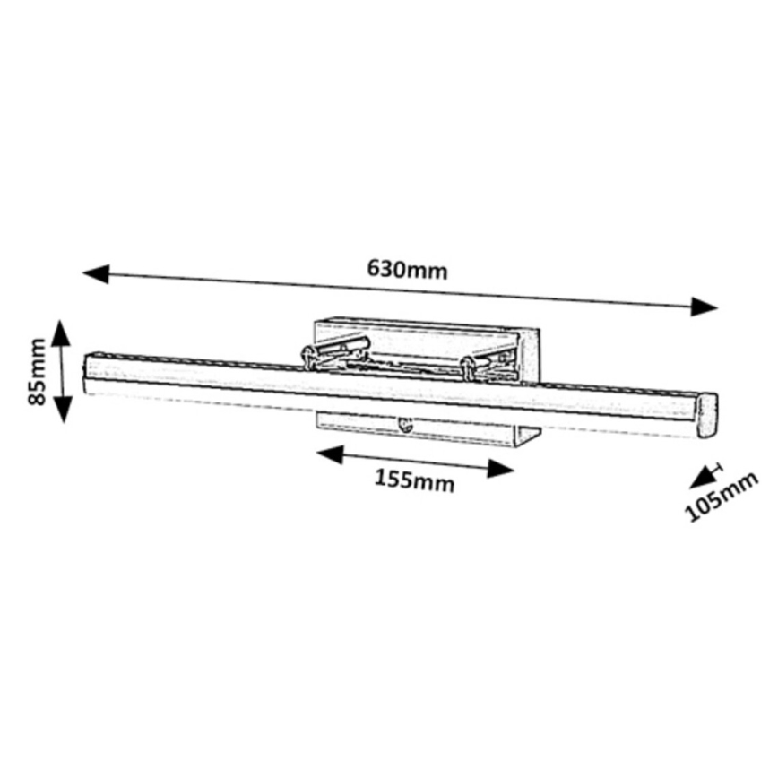 Rabalux - LED Hämardatav puutetundlik peegel valgustus LED/20W/230V IP44 3000/4000/6000K 63 cm