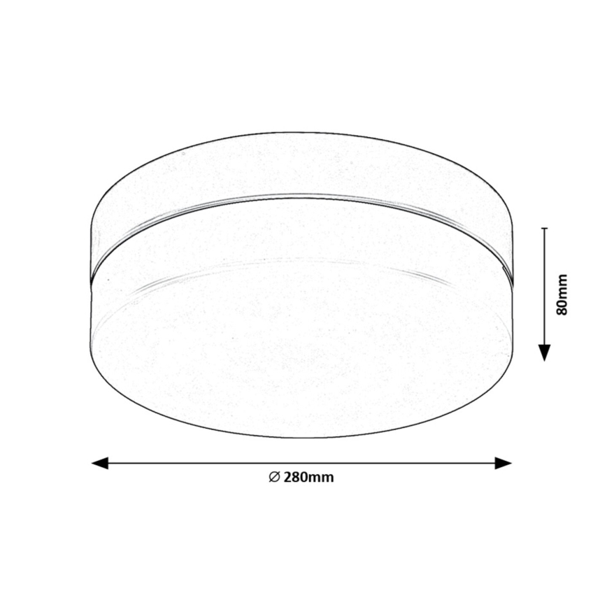 Rabalux - LED Laevalgusti vannituppa LED/18W/230V IP44 4000K d. 28 cm must