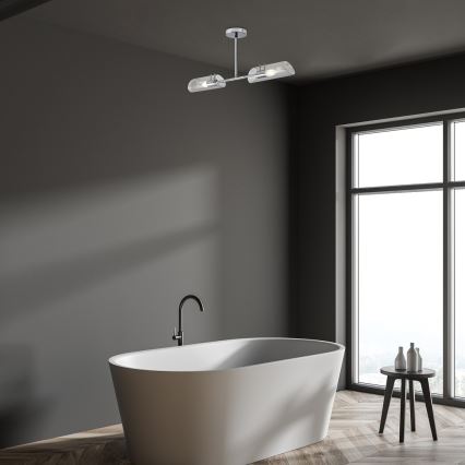 Rabalux - Vannitoa ripplühter 2xE14/12W/230V IP44 läikiv kroom