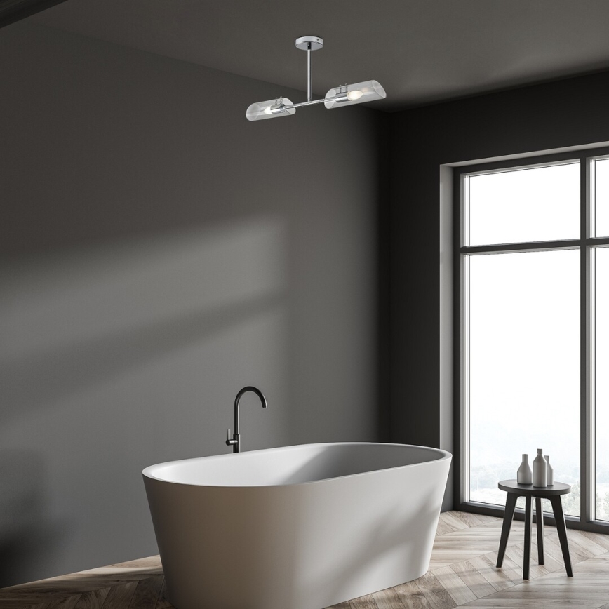 Rabalux - Vannitoa ripplühter 2xE14/12W/230V IP44 läikiv kroom