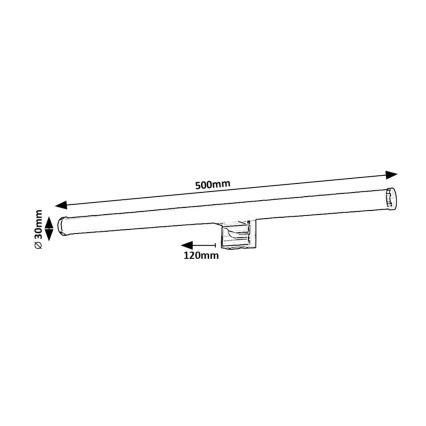 Rabalux - LED Peeglivalgustus vannituppa LED/9W/230V IP44 4000K