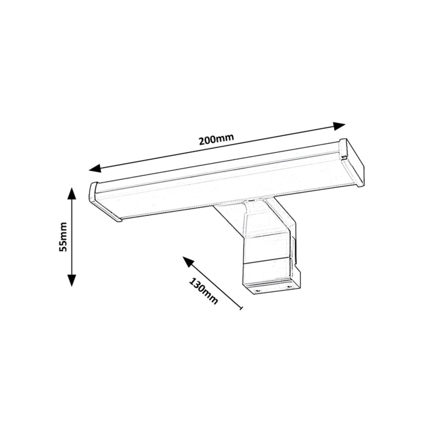 Rabalux - LED Peeglivalgustus vannituppa LED/4W/230V IP44