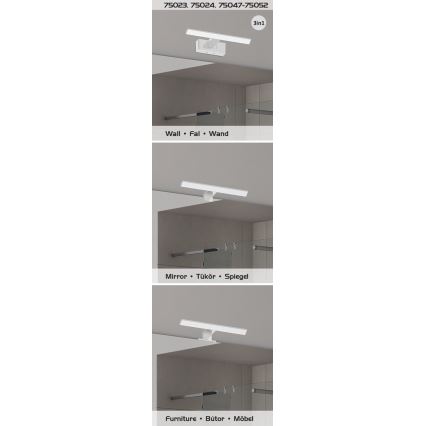 Rabalux - LED-vannitoa peeglivalgusti LED/9W/230V IP44 60 cm läikiv kroom