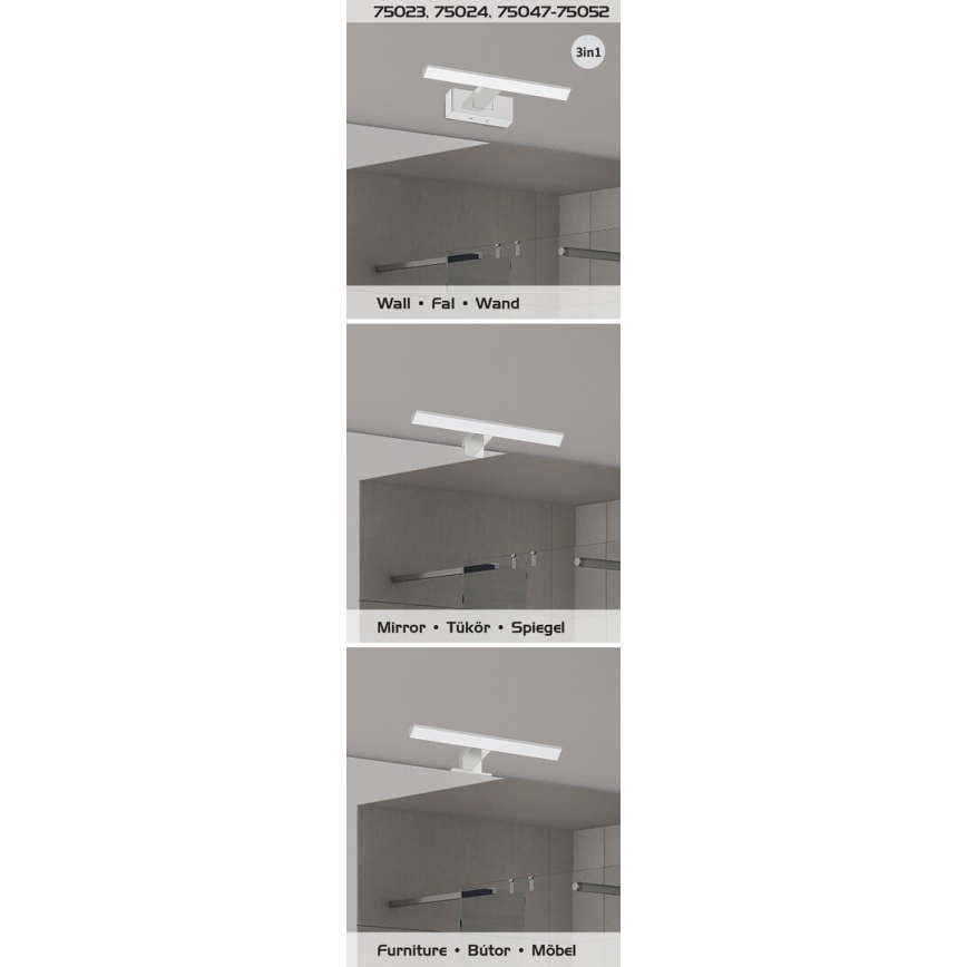 Rabalux - LED-vannitoa peeglivalgusti LED/4W/230V IP44 20 cm must