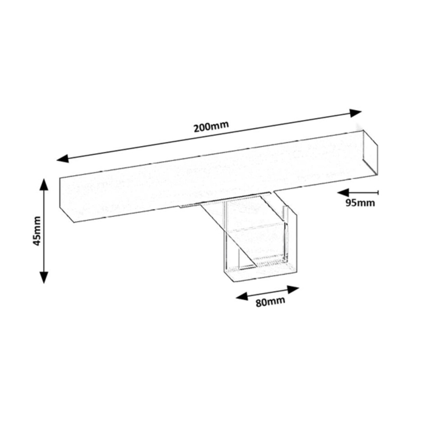 Rabalux - LED-vannitoa peeglivalgusti LED/4W/230V IP44 20 cm must