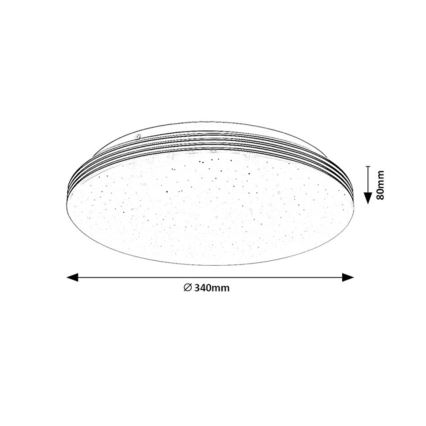 Rabalux - LED vannitoa laevalgusti, 18 W, 230 V, IP44, läbimõõt 34 cm