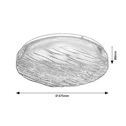 Rabalux - LED vannitoa laevalgusti LED/36W/230V IP44 4000K Ø 47,5 cm