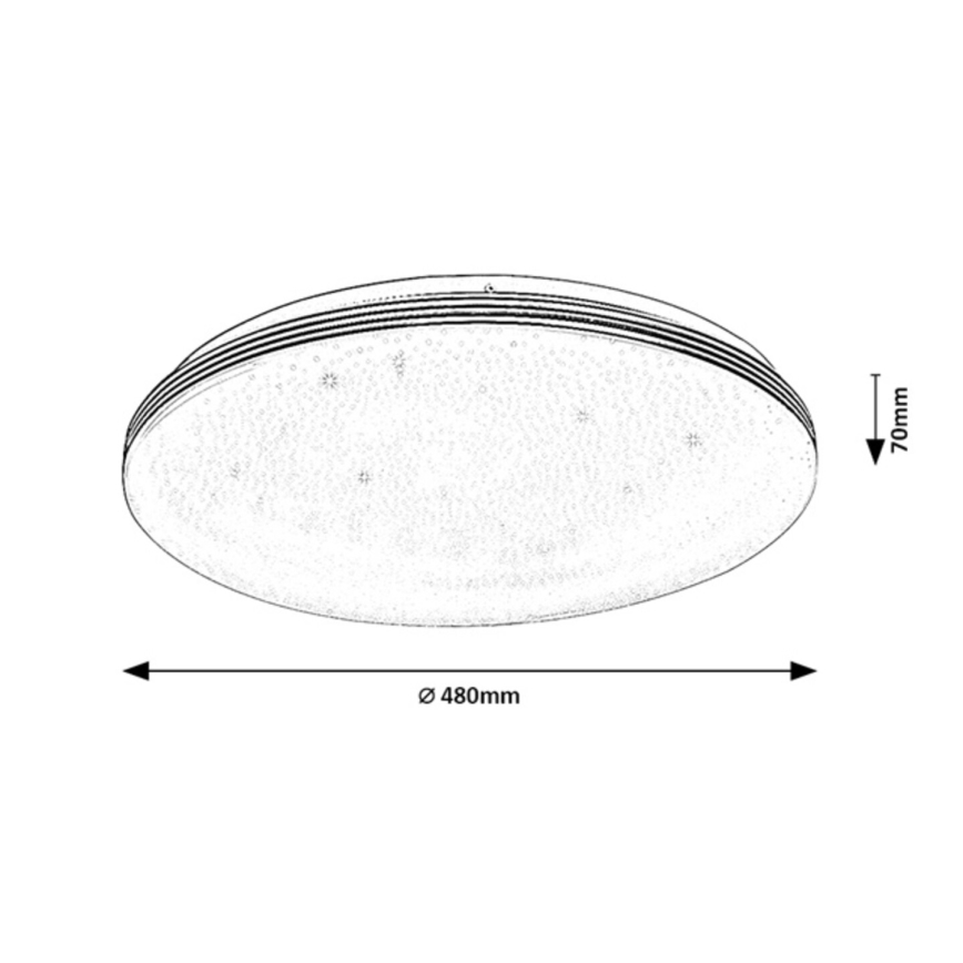 Rabalux - vannitoa LED laevalgusti, 40 W/230 V, IP44, 4000 K, läbimõõt 48 cm