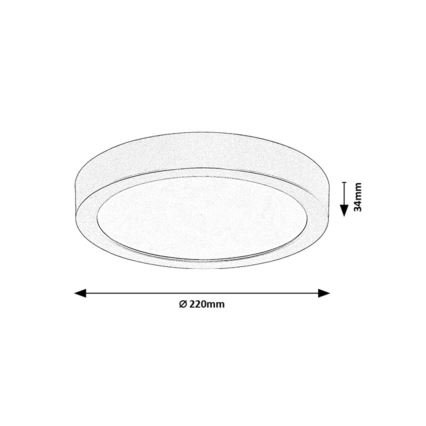 Rabalux - LED vannitoa laevalgusti LED/24W/230V läbimõõt 22 cm IP44 valge