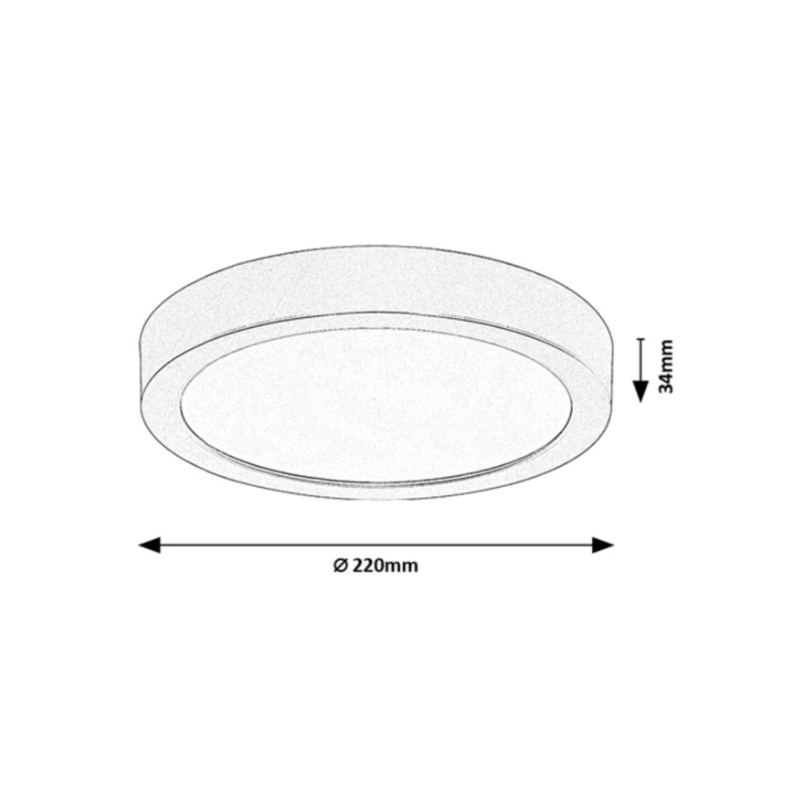Rabalux - LED vannitoa laevalgusti LED/24W/230V läbimõõt 22 cm IP44 valge