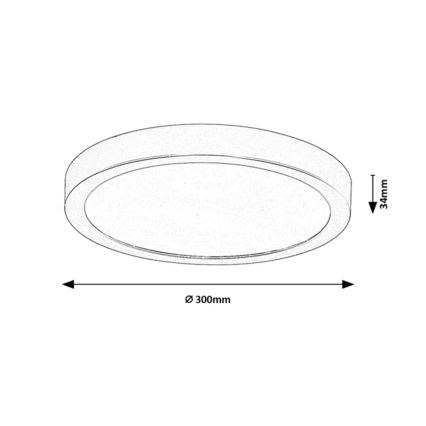 Rabalux - LED-vannitoa laelamp LED/30W/230V, läbimõõt 30 cm, IP44, kuldne